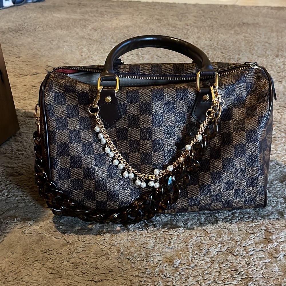 Fashion Brown Checkered Purse Inspired